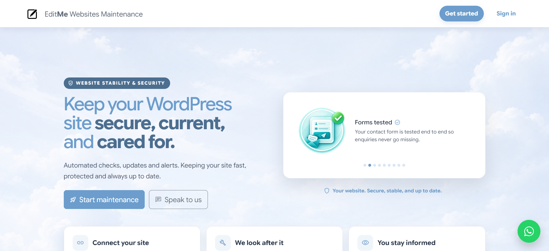 EdItMe Maintenance WordPress Website Maintenance
